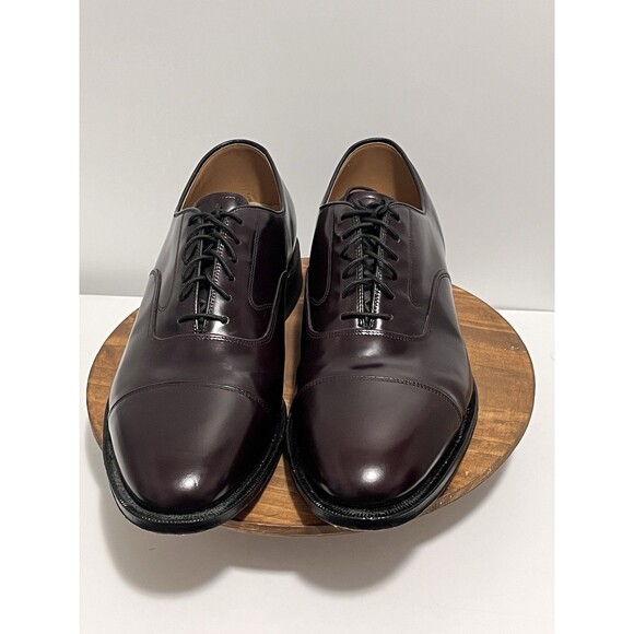 Johnston & Murphy Other - Johnston Murphy Optima Men's Melton Cap Toe Shoe 10 D Burgundy Calfskin 22-02985